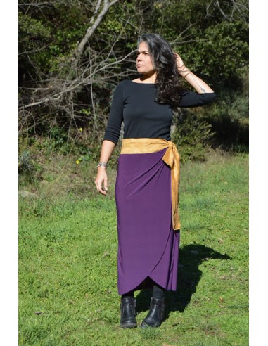 long purple skirt
